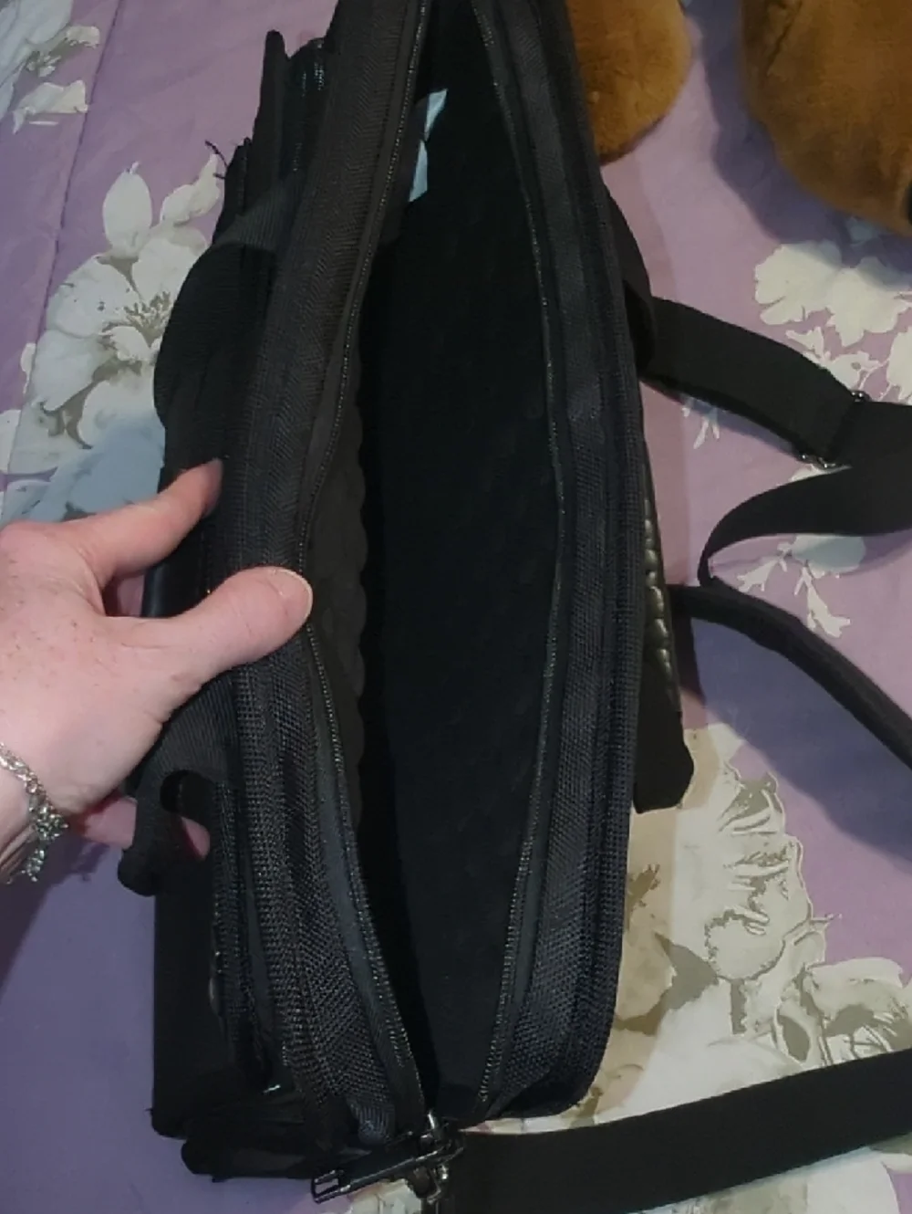 Black Laptop Bag with Adjustable Strap